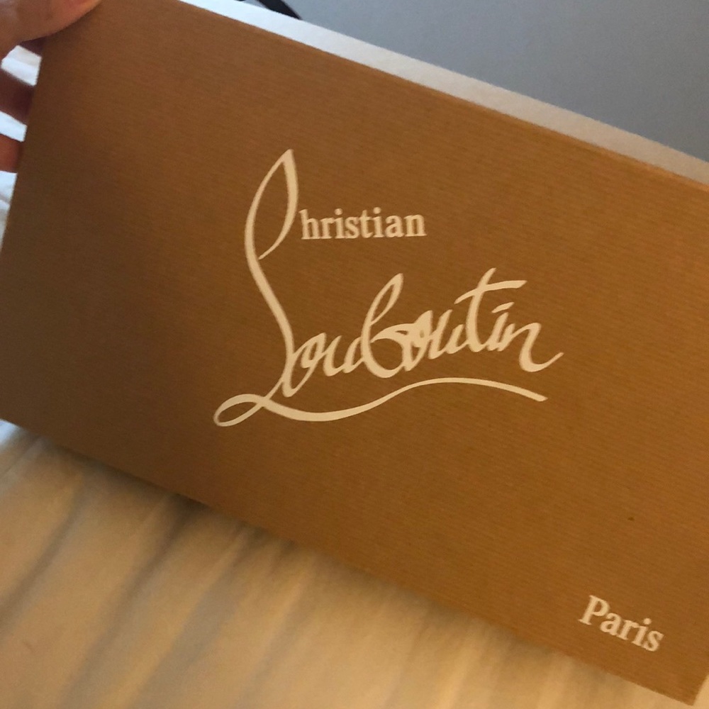 Authentic Christian Louboutin espadrille wedge